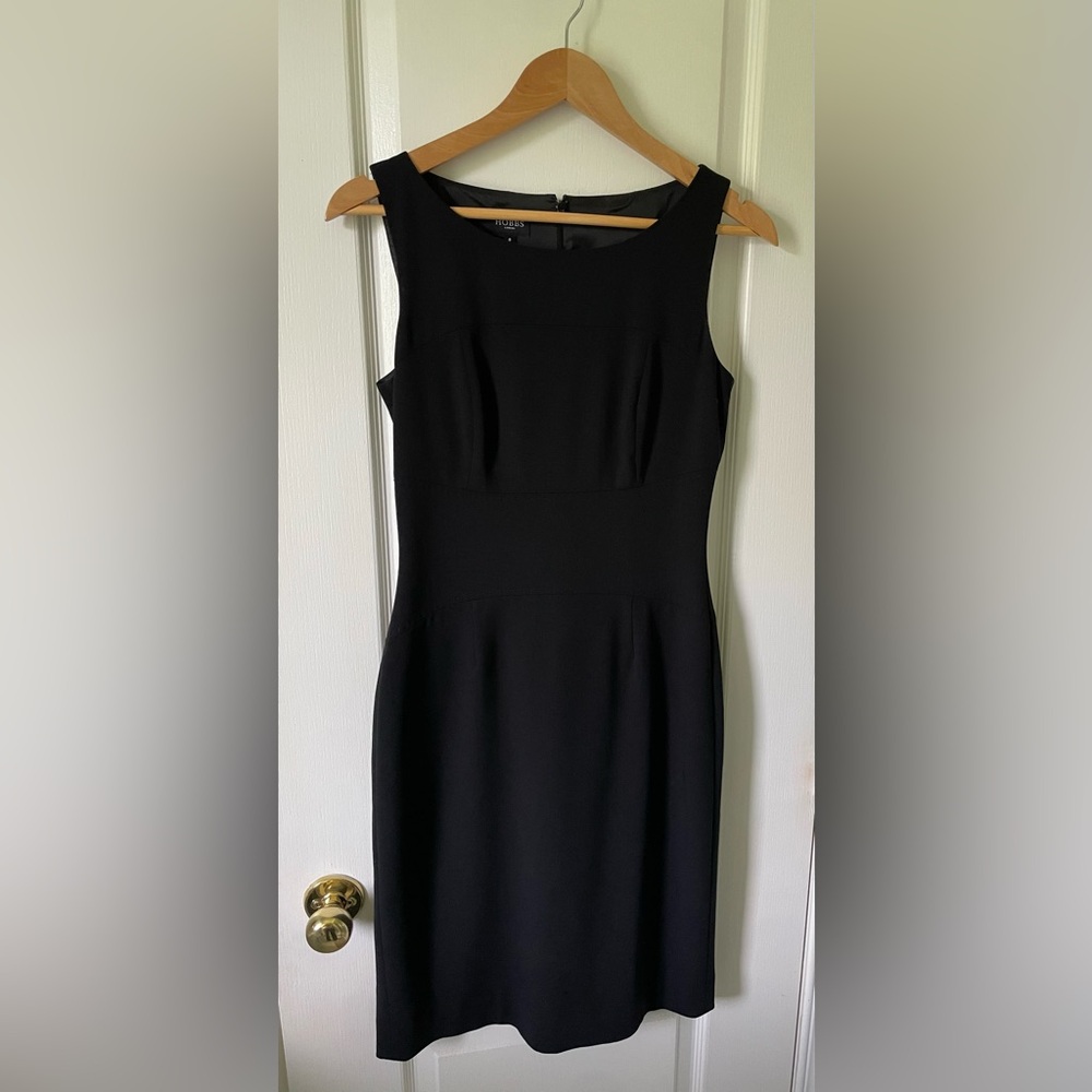 Hobbs London Black Sleeveless Midi Dress